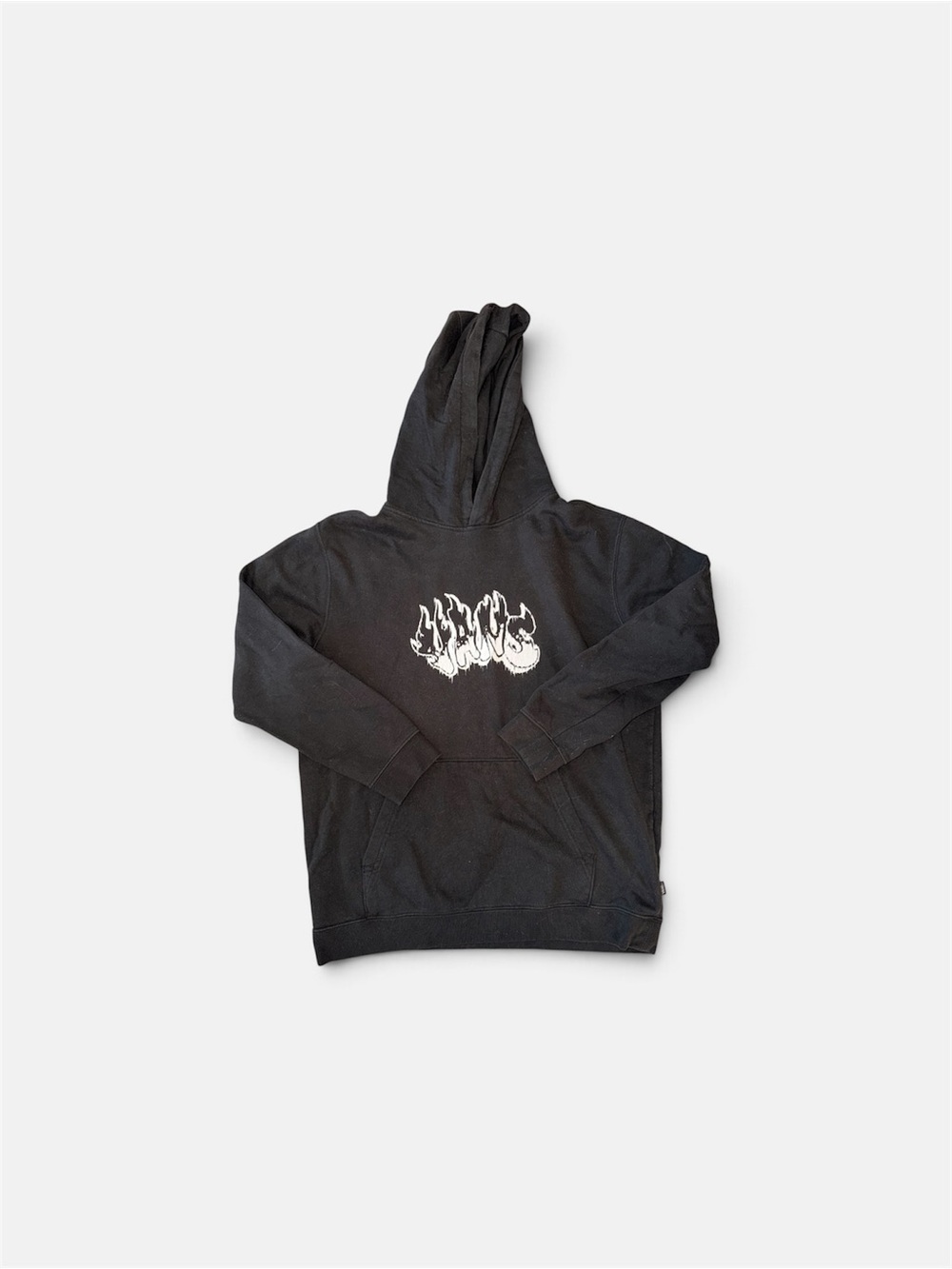 Vans Black Hoodie with White Flame Logo